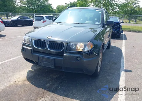 2004 BMW X3 2.5I z USA, uszkodzony, nr VIN WBXPA73414WB21163